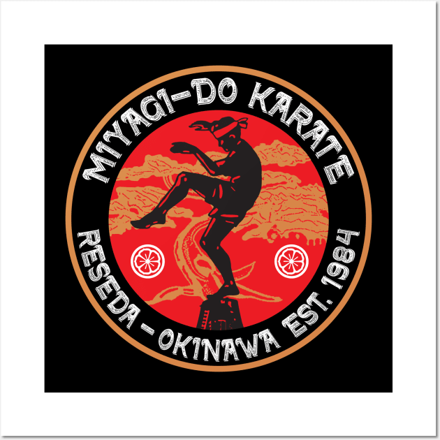 Miyagi Do Karate Crane Kick Wall Art by Alema Art